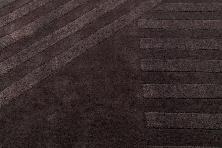 Levels uldtæppe stripes brun - 200x300 cm - NJRD