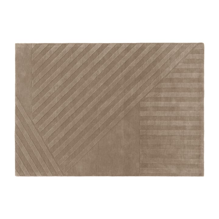 Levels uldtæppe stripes grå - 170x240 cm - NJRD
