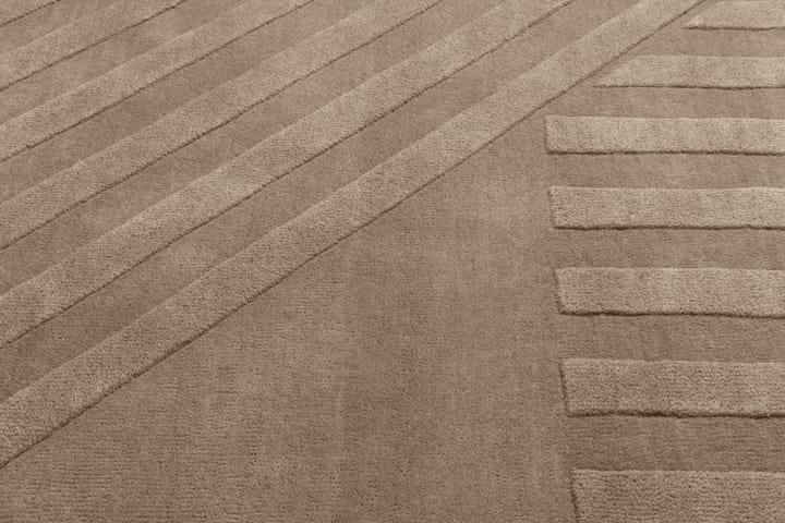 Levels uldtæppe stripes grå - 170x240 cm - NJRD