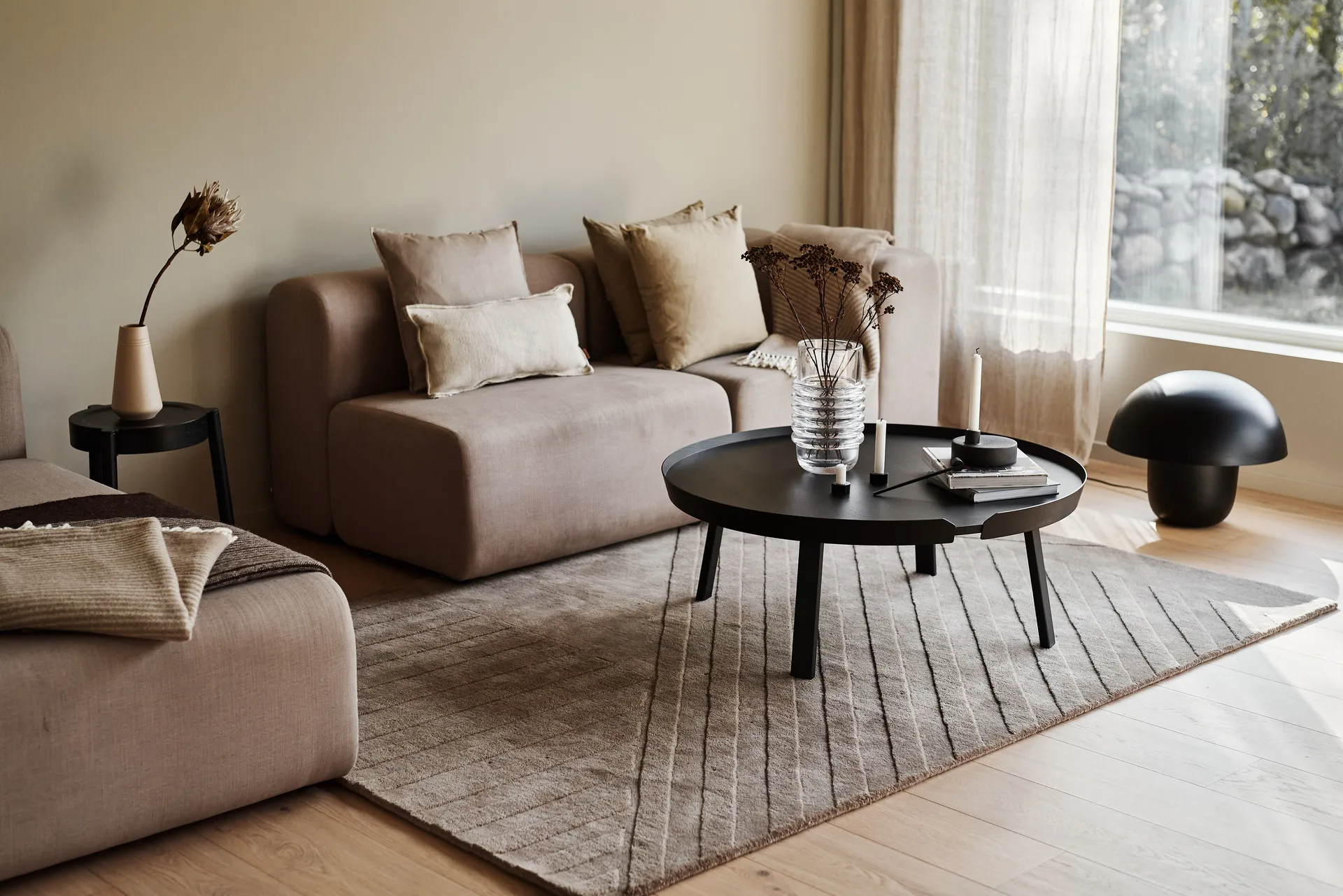 Levels uldtæppe stripes muldvarp, 170x240 cm NJRD