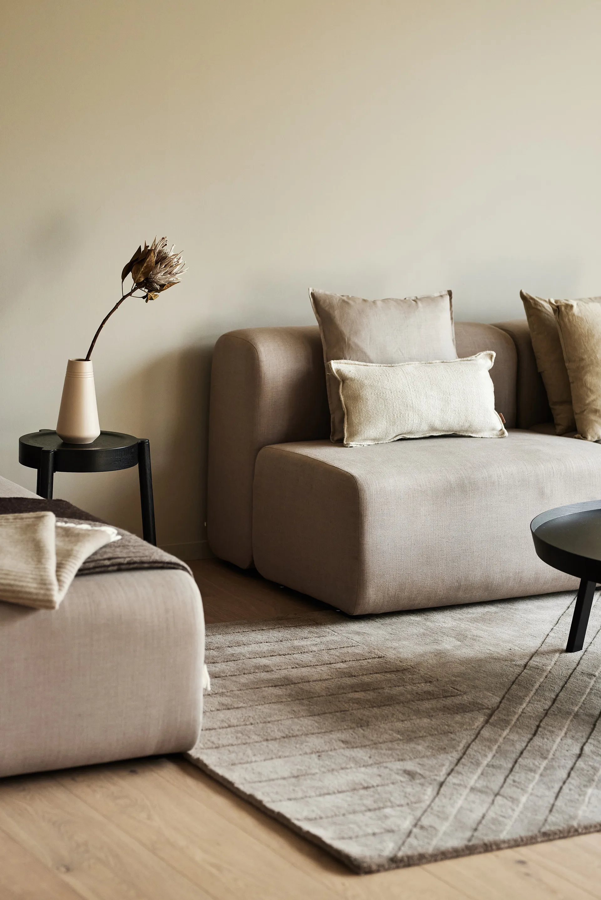 Levels uldtæppe stripes muldvarp, 170x240 cm NJRD