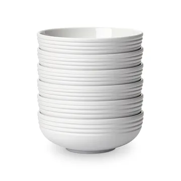 Lines skål Ø16 cm 6 stk. - hvid - NJRD