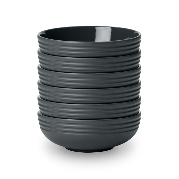 Lines skål Ø16 cm 6 stk. - mørkegrå - NJRD