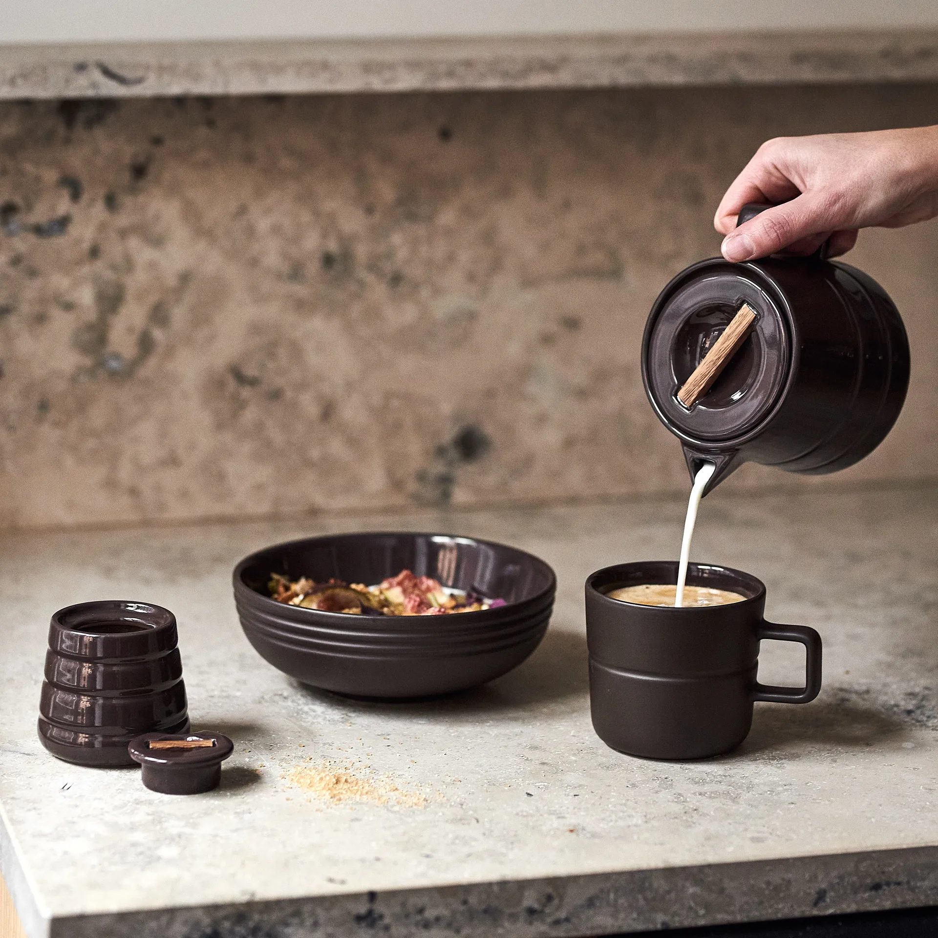 Lines sukkerskål, brun NJRD