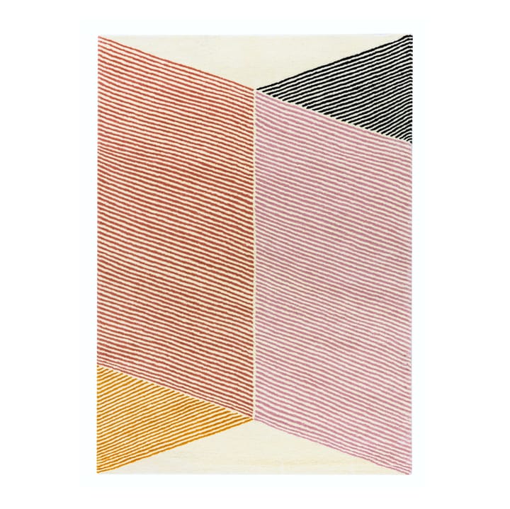 Rectangles uldtæppe pink - 170x240 cm - NJRD