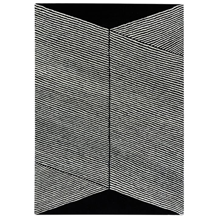 Rectangles uldtæppe sort - 200x300 cm - NJRD