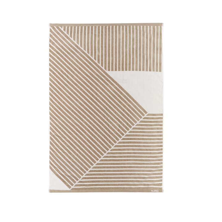 Stripes badehåndklæde 100x150 cm, Beige NJRD