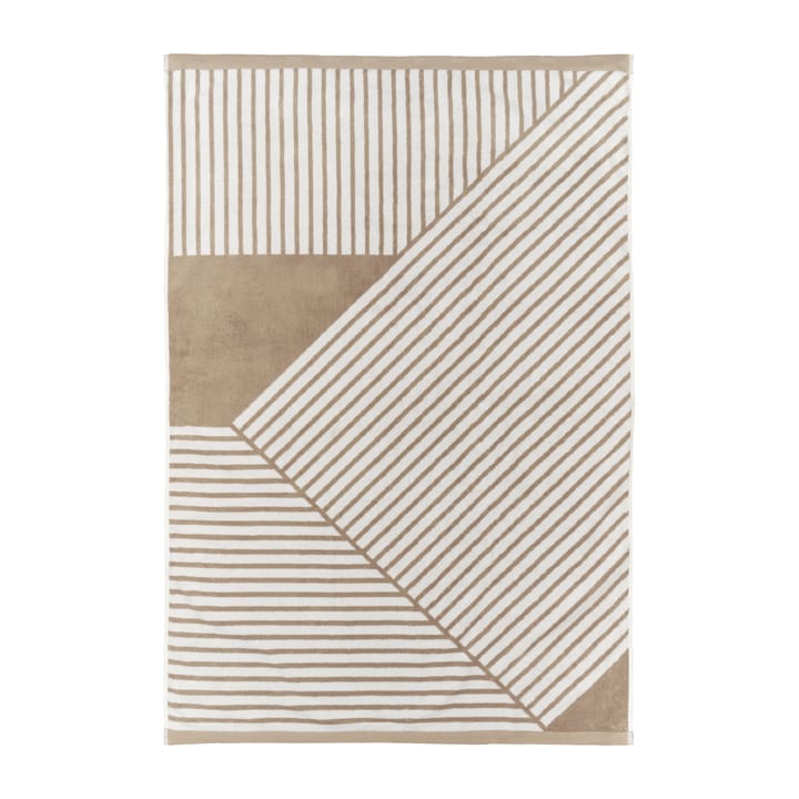 Stripes badehåndklæde 100x150 cm, Beige NJRD
