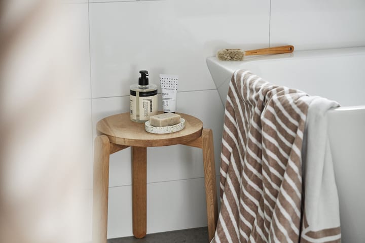 Stripes badehåndklæde 100x150 cm, Beige NJRD
