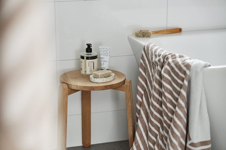Stripes badehåndklæde 100x150 cm - Beige - NJRD