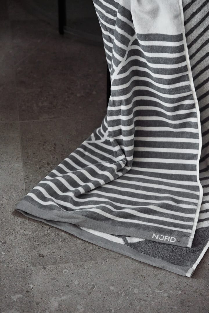 Stripes badehåndklæde 100x150 cm, Grå NJRD