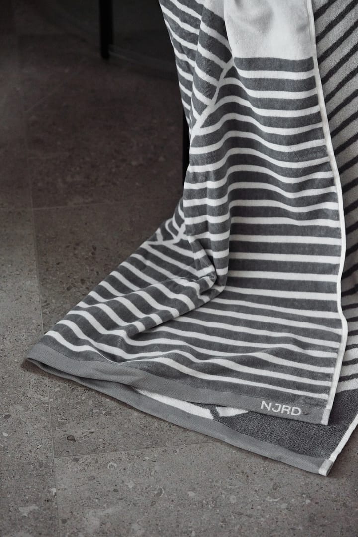 Stripes badehåndklæde 100x150 cm - Grå - NJRD