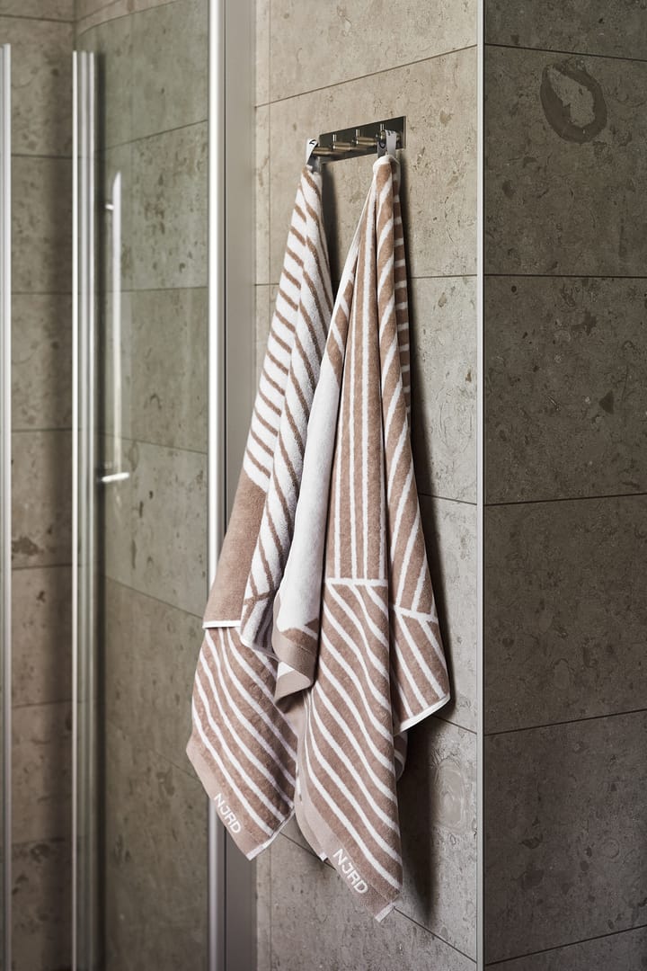 Stripes badehåndklæde 70x140 cm , Beige NJRD
