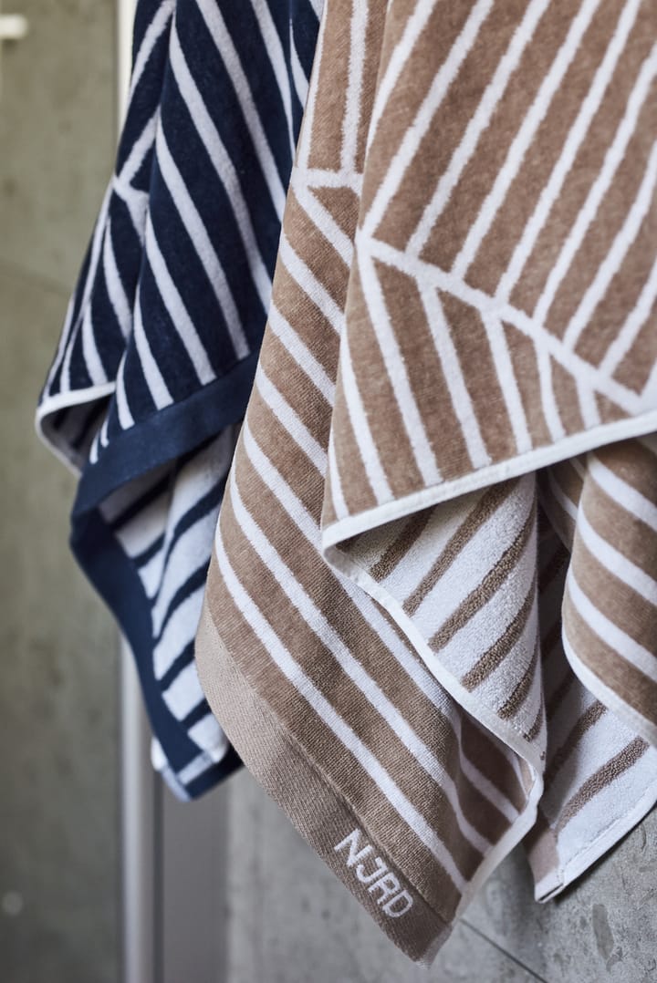 Stripes badehåndklæde 70x140 cm , Beige NJRD