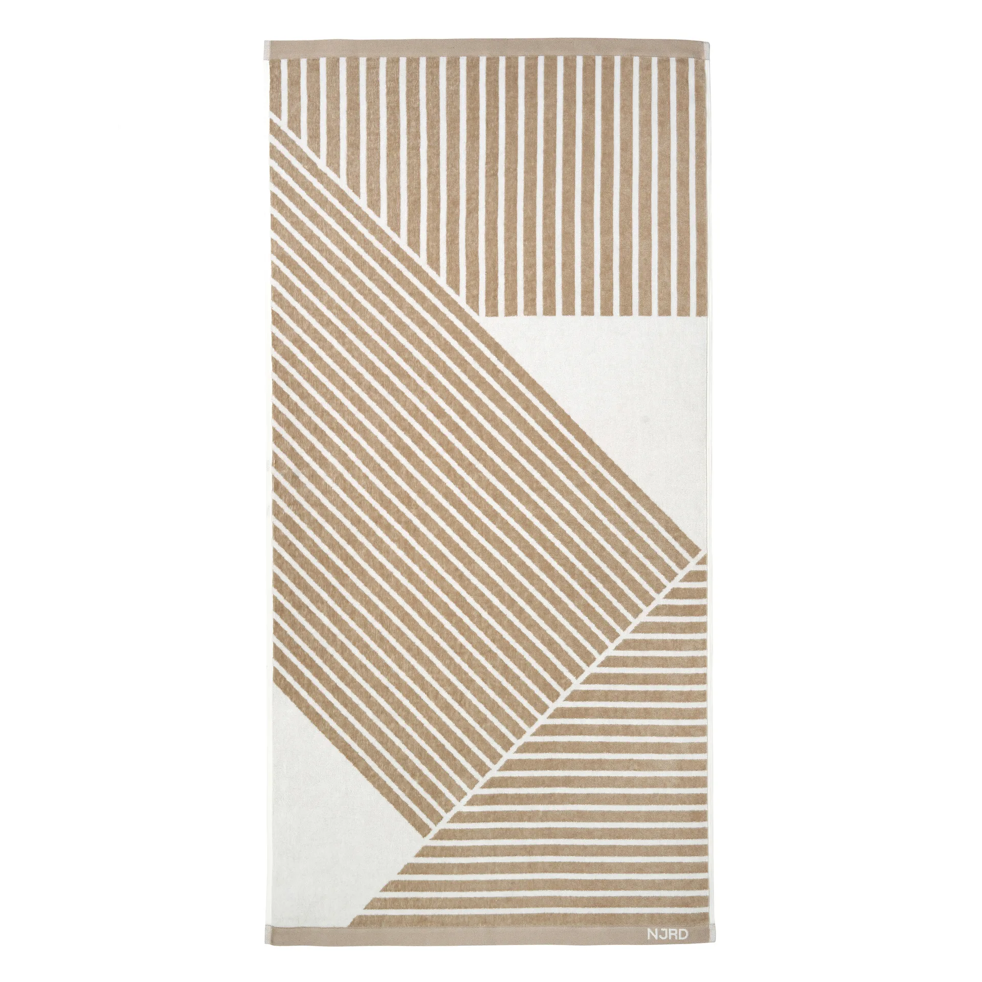 Stripes badehåndklæde 70x140 cm , Beige NJRD