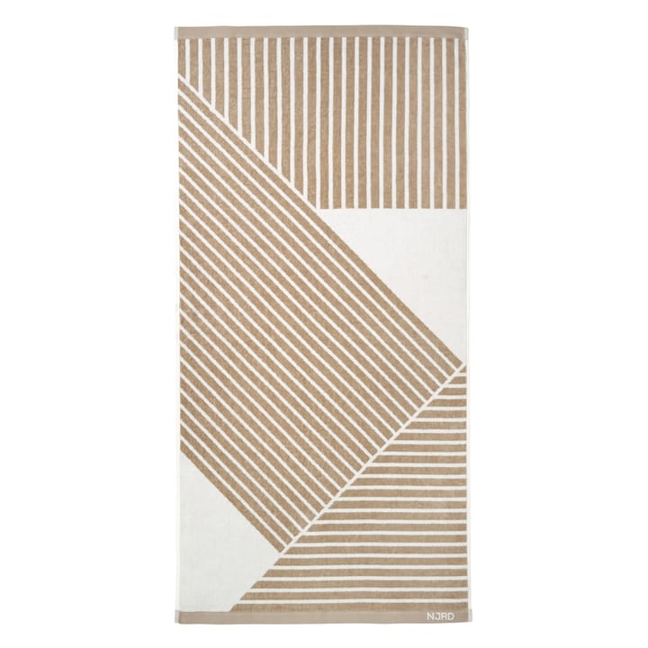 Stripes badehåndklæde 70x140 cm  - Beige - NJRD