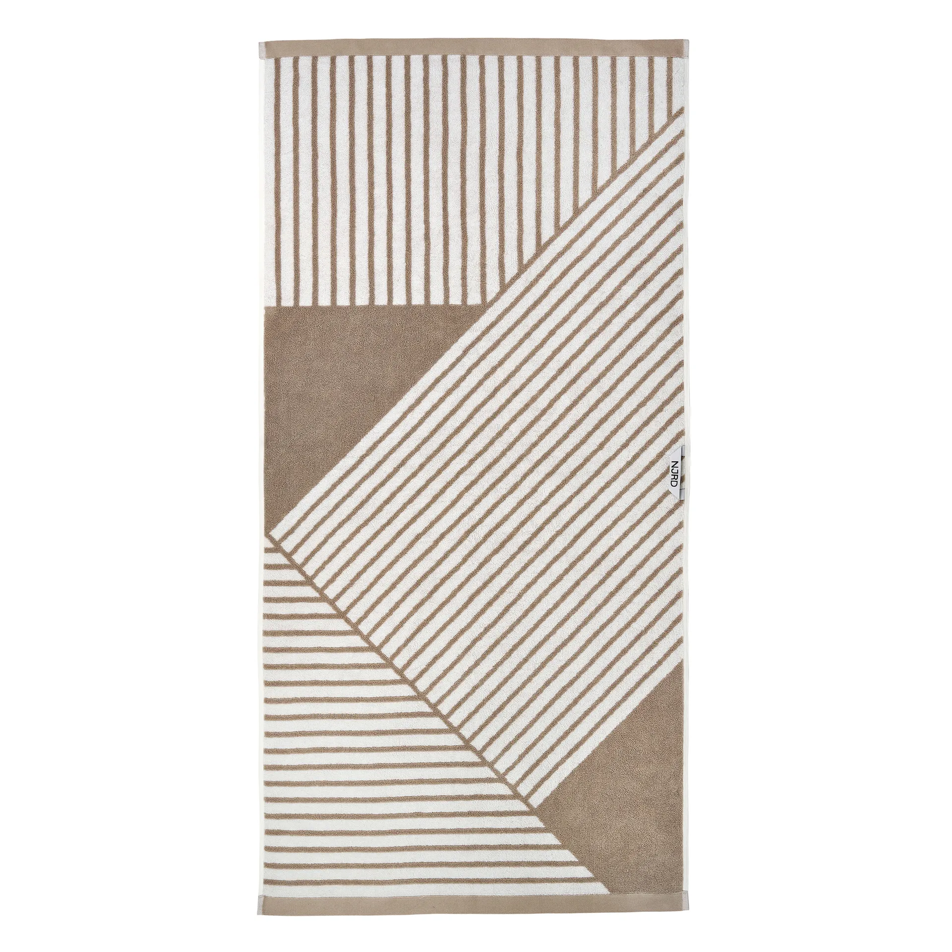 Stripes badehåndklæde 70x140 cm , Beige NJRD