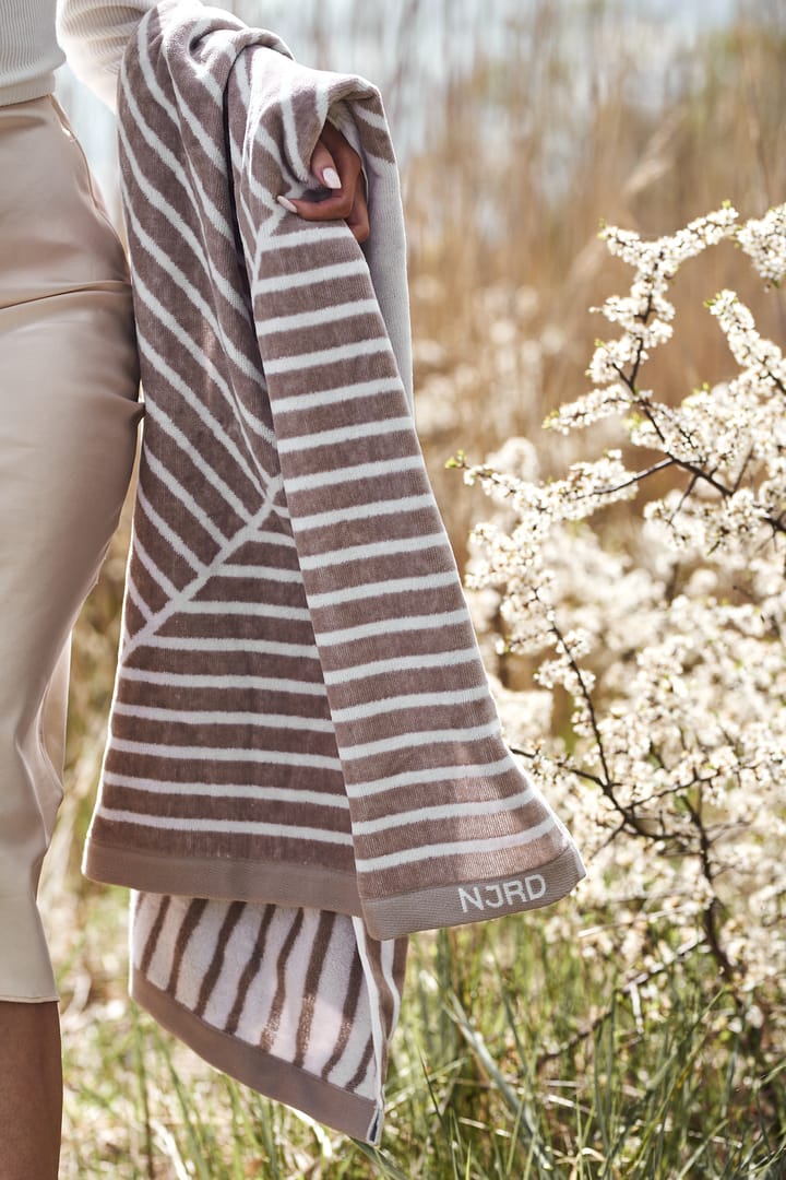 Stripes badehåndklæde 70x140 cm , Beige NJRD