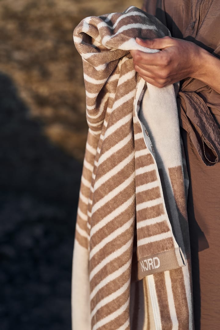 Stripes badehåndklæde 70x140 cm , Beige NJRD