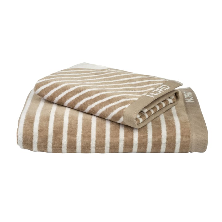 Stripes badehåndklæde 70x140 cm  - Beige - NJRD