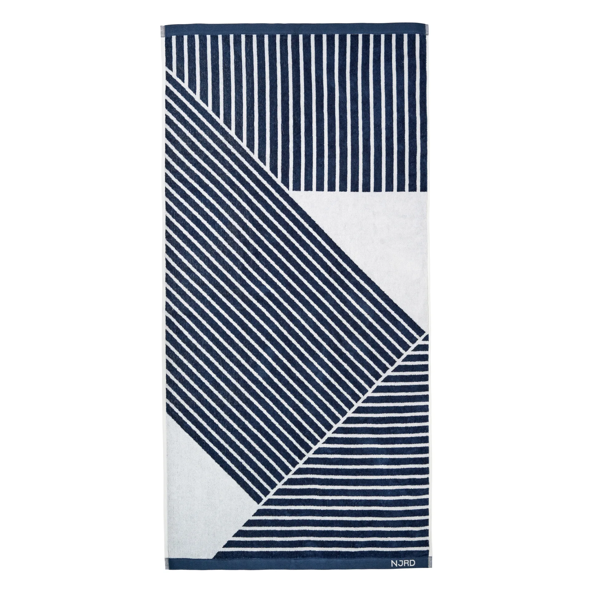 Stripes badehåndklæde 70x140 cm , Blå NJRD