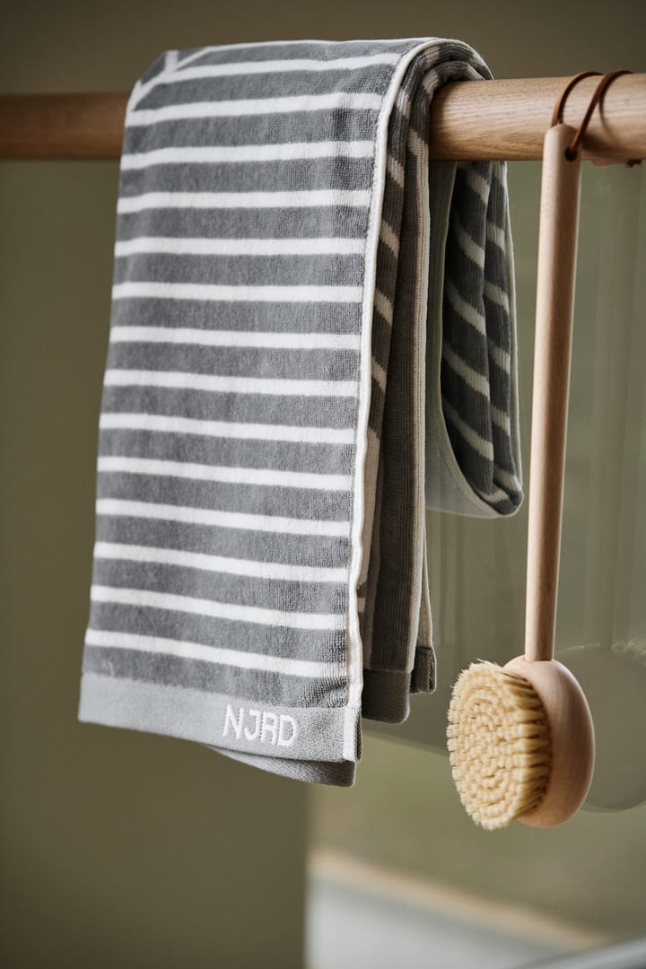 Stripes badehåndklæde 70x140 cm , Grå NJRD