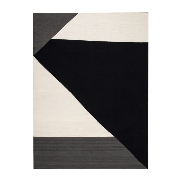 Stripes blocks kelimtæppe sort - 170x240 cm - NJRD
