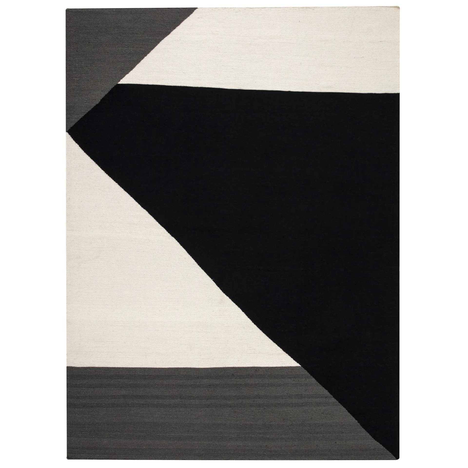 Stripes blocks kelimtæppe sort, 200x300 cm NJRD