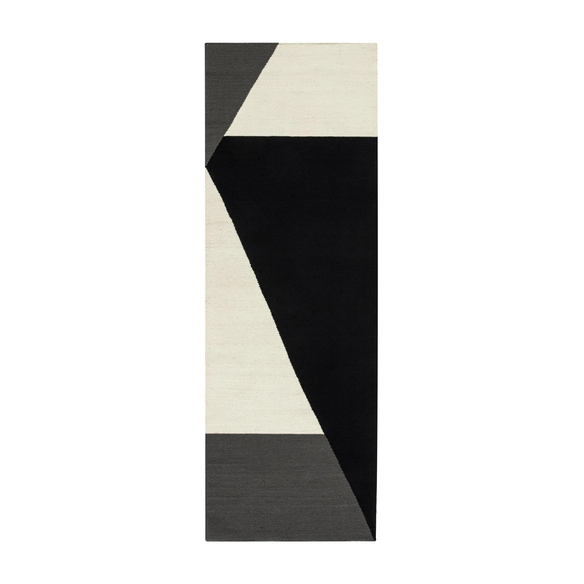 Stripes blocks kelimtæppe sort, 80x240 cm NJRD