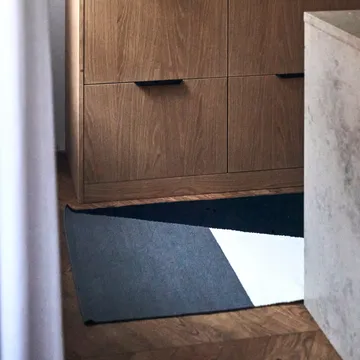 Stripes blocks kelimtæppe sort - 80x240 cm - NJRD
