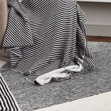 Stripes bomuldsplaid - sort - NJRD