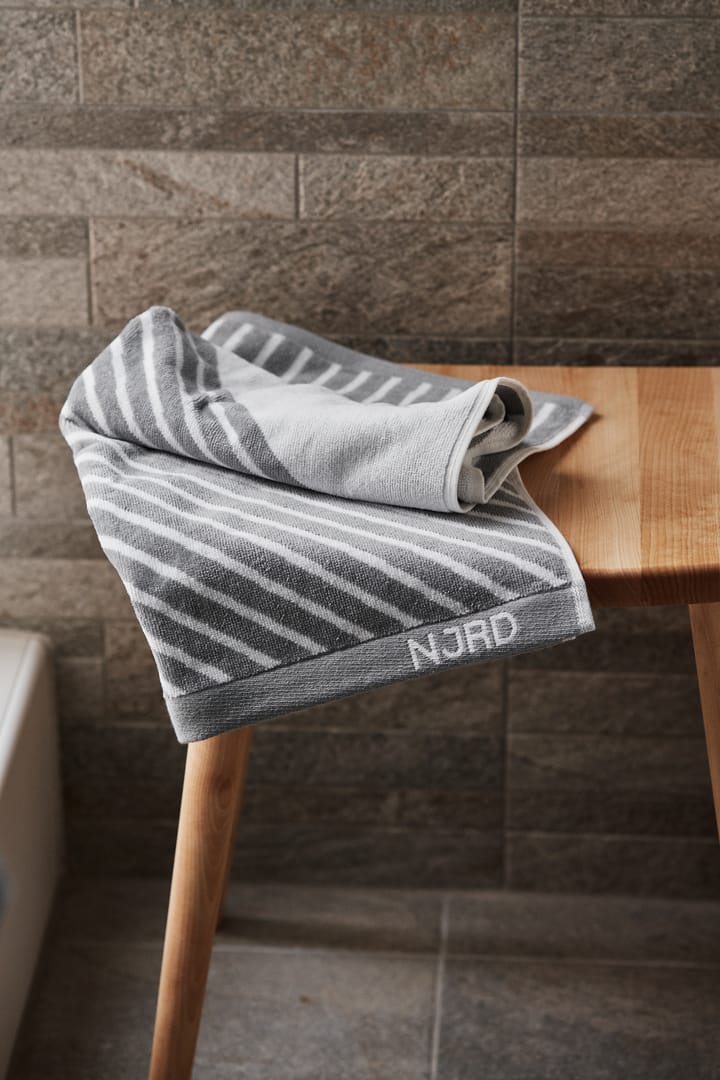 Stripes håndklæde 50x70 cm - Grå - NJRD