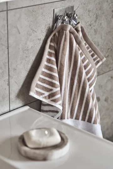 Stripes håndklædesæt 4 dele - Beige - NJRD