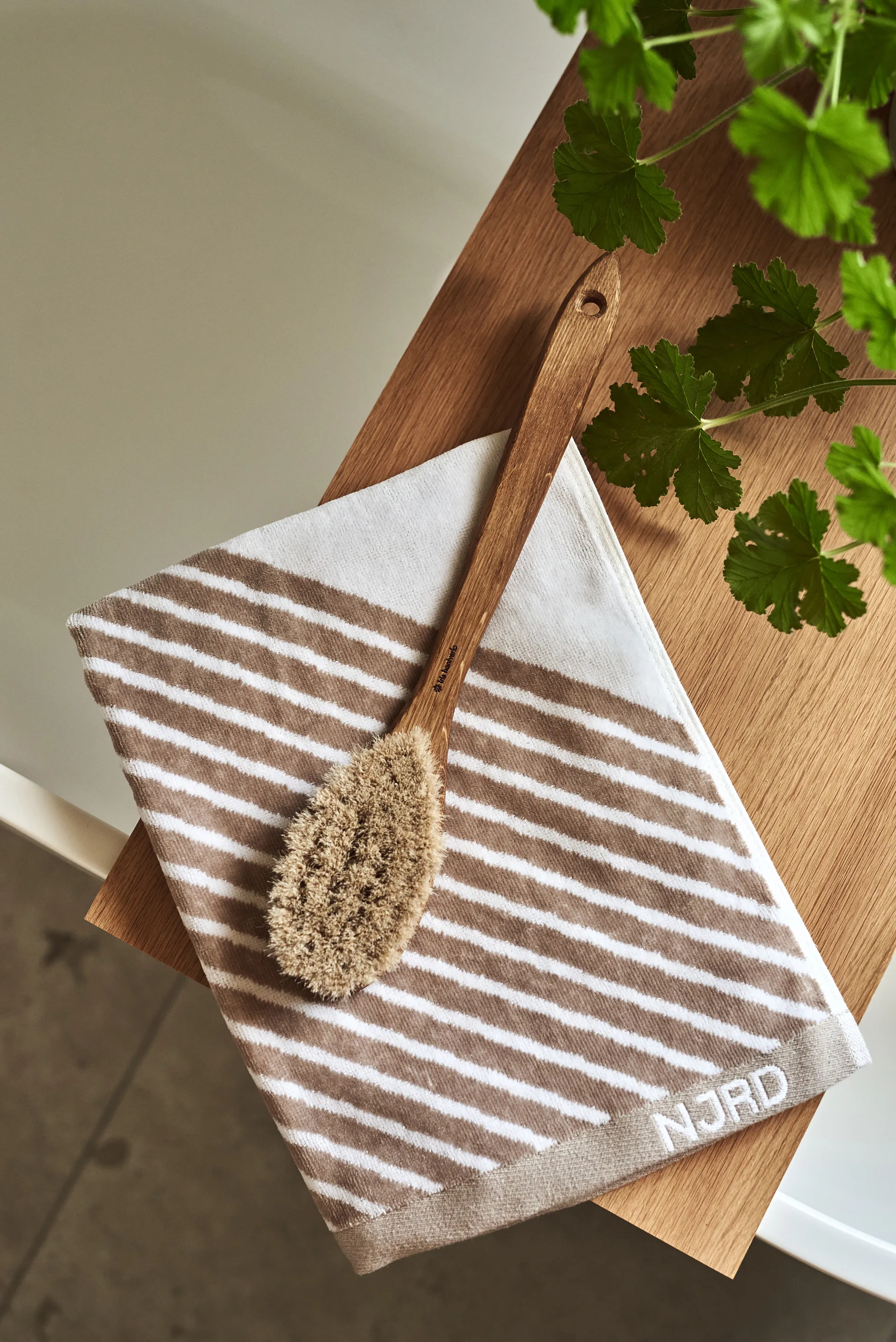 Stripes håndklædesæt 4 dele - Beige,  NJRD