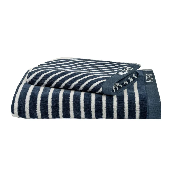 Stripes håndklædesæt 4 dele - Blå - NJRD
