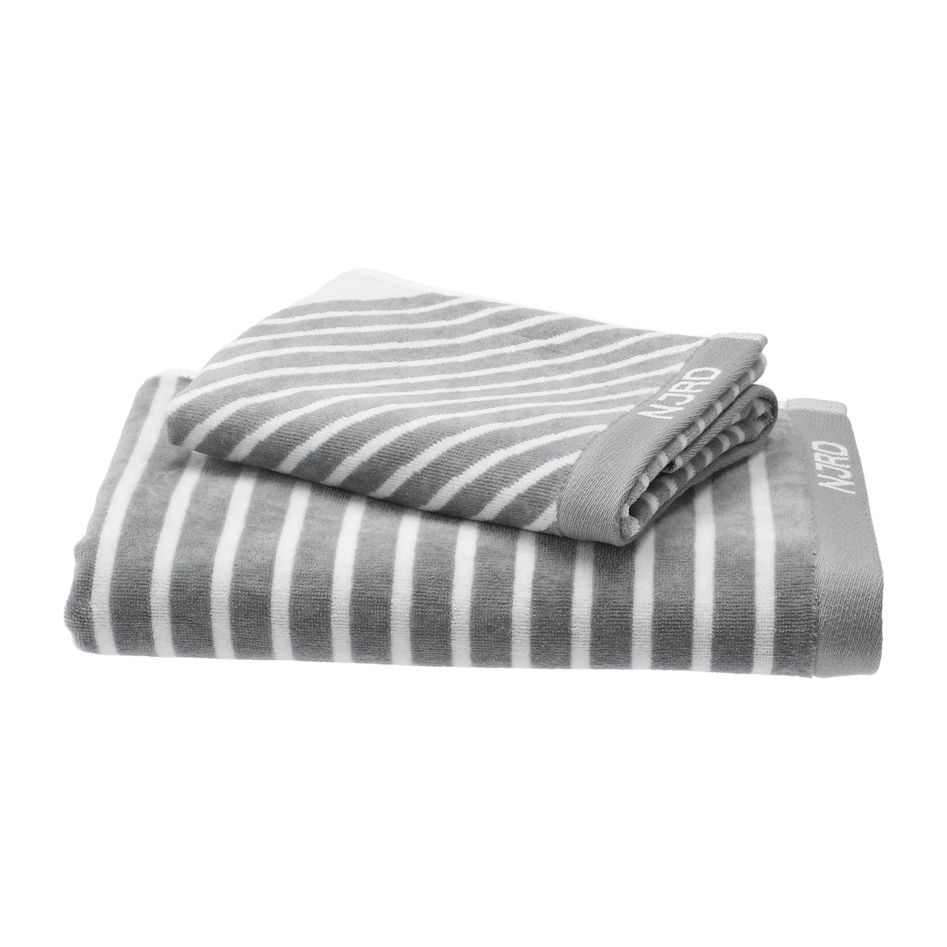 Stripes håndklædesæt 4 dele - Grå,  NJRD