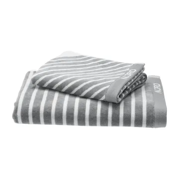 Stripes håndklædesæt 4 dele - Grå - NJRD