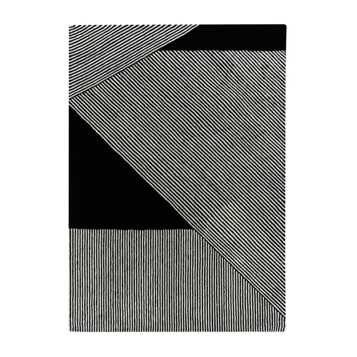 Stripes uldtæppe sort - 170x240 cm - NJRD