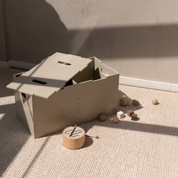 Cube Long opbevaringsboks, Beige Nofred