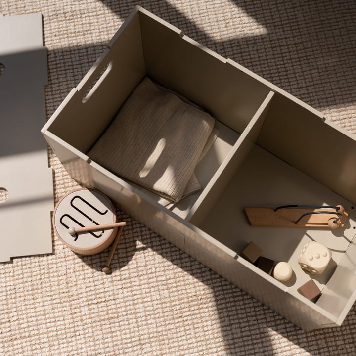 Cube Long opbevaringsboks, Beige Nofred