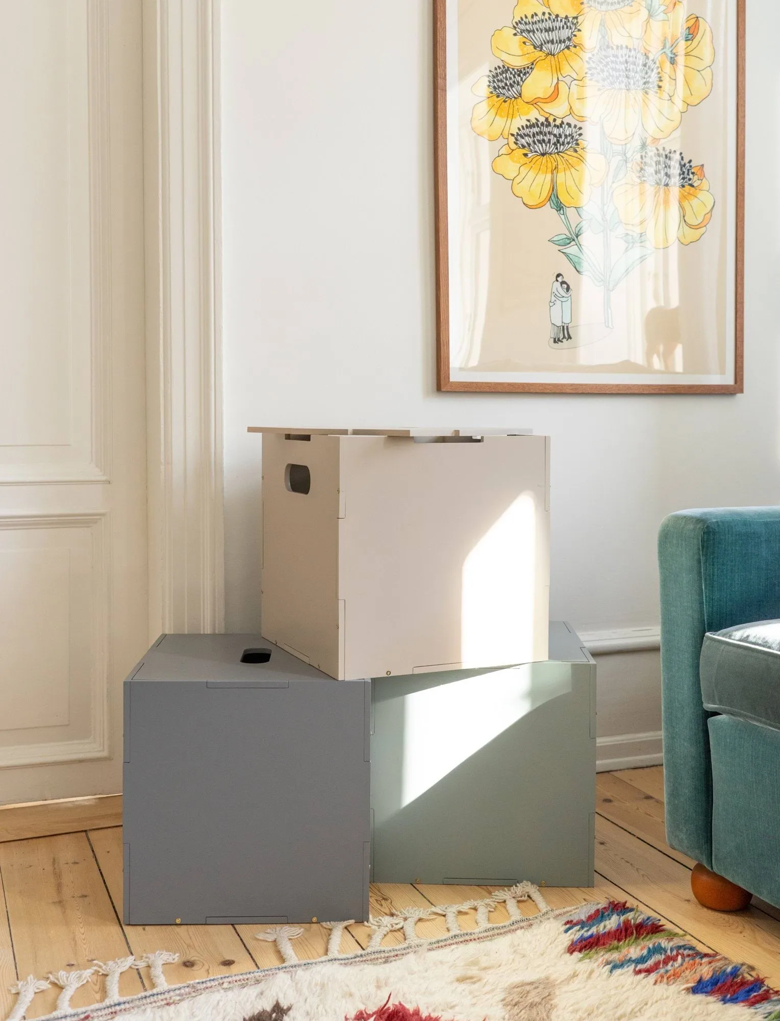 Cube Storage opbevaringsboks, Beige Nofred