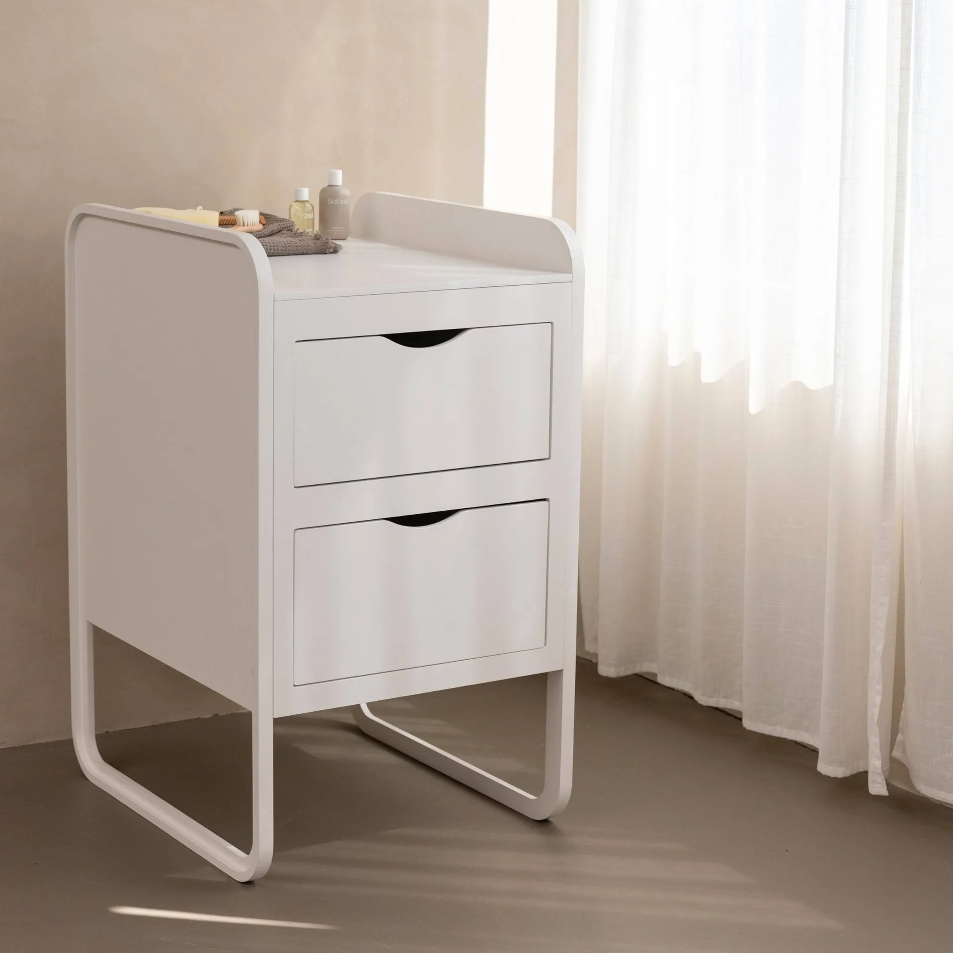 Form puslebord 65,4x56x95 cm, Hvid Nofred