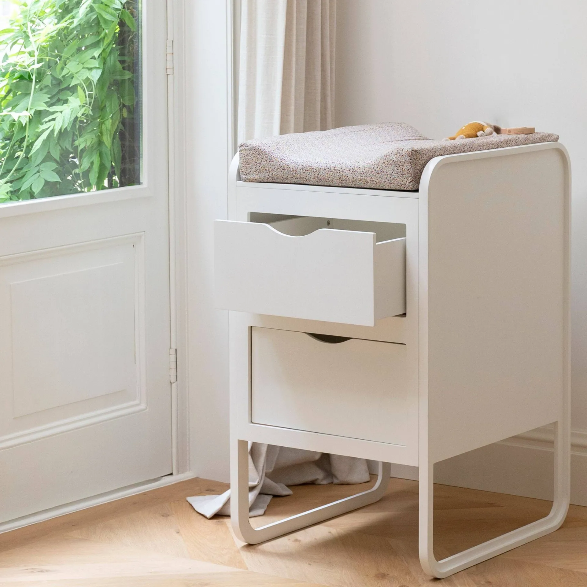 Form puslebord 65,4x56x95 cm, Hvid Nofred