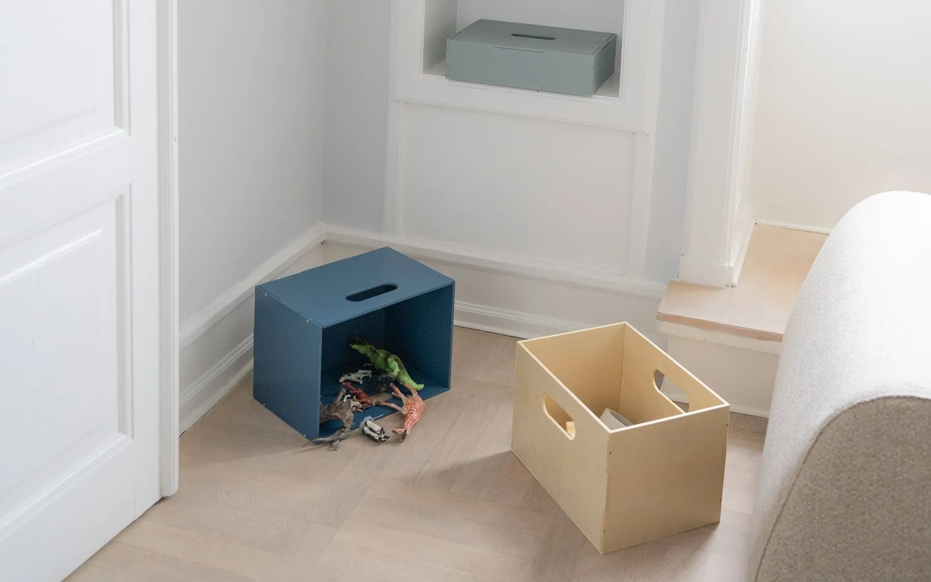 Kiddo Box opbevaringskasse, Blå Nofred