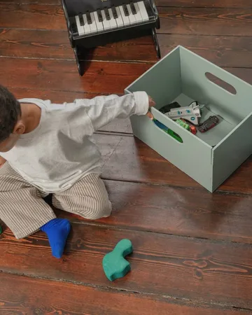 Kiddo Box opbevaringskasse - Olivengrøn - Nofred