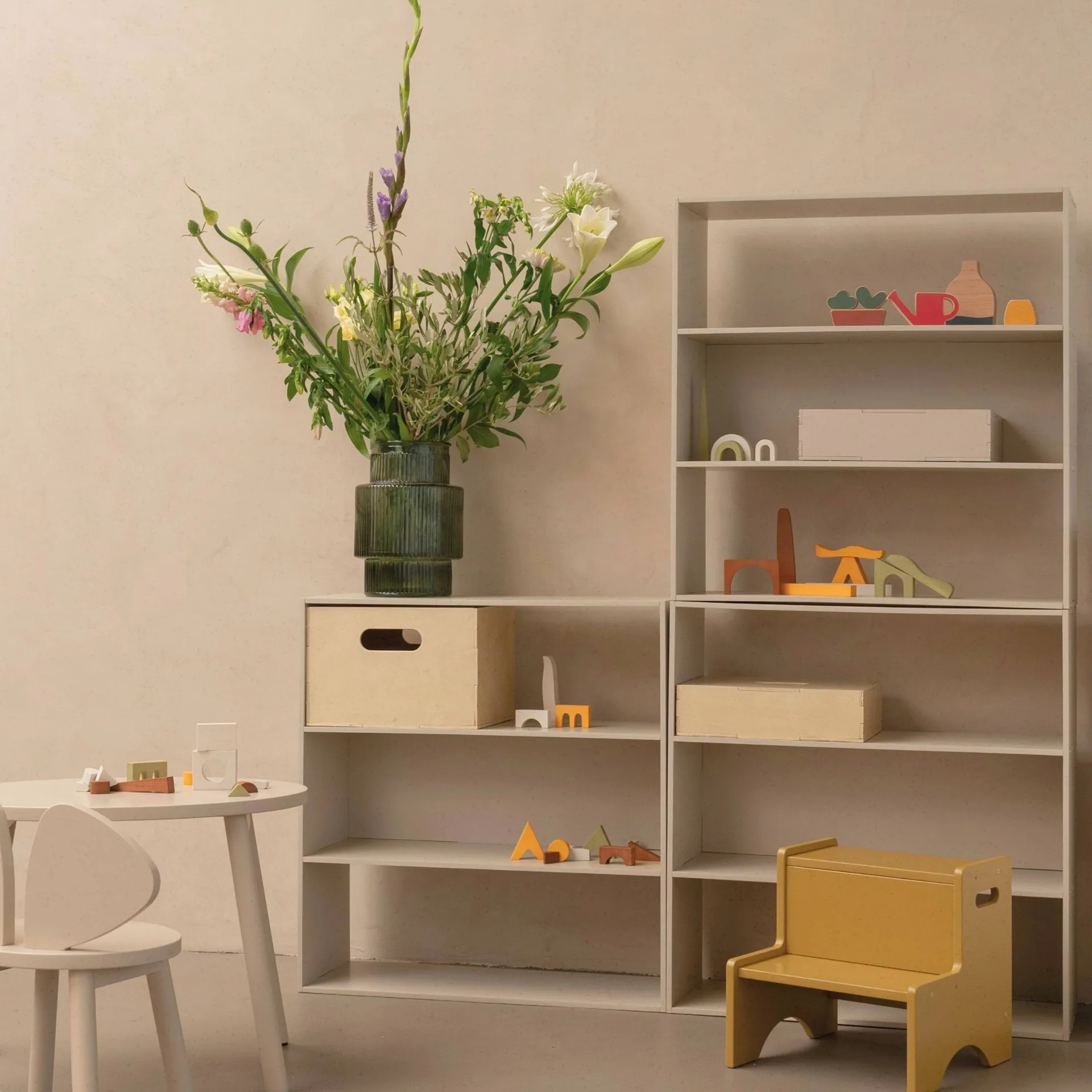 Kiddo Shelving børnehylde, Beige Nofred