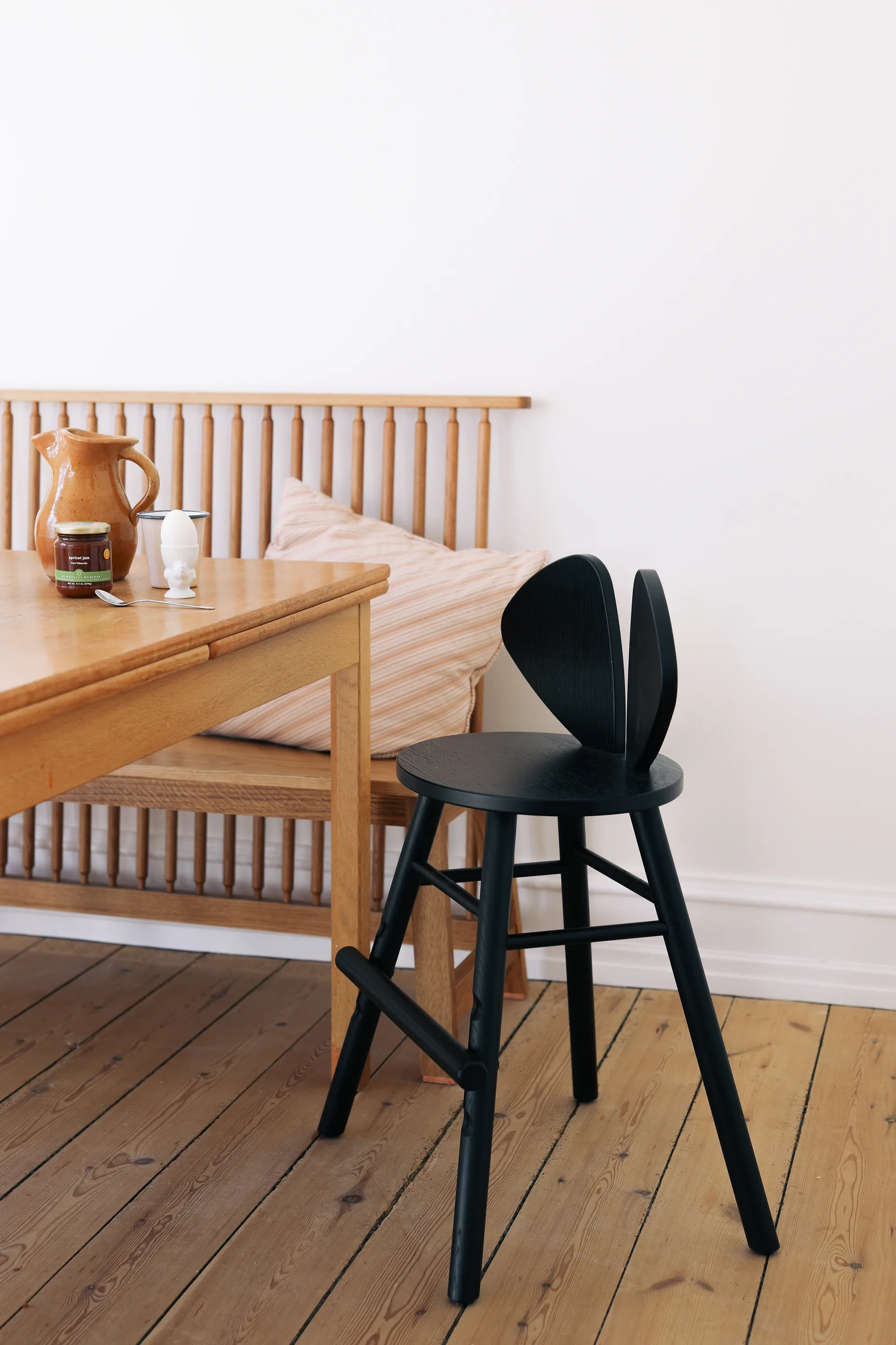 Mouse Chair Junior stol, Sort Nofred