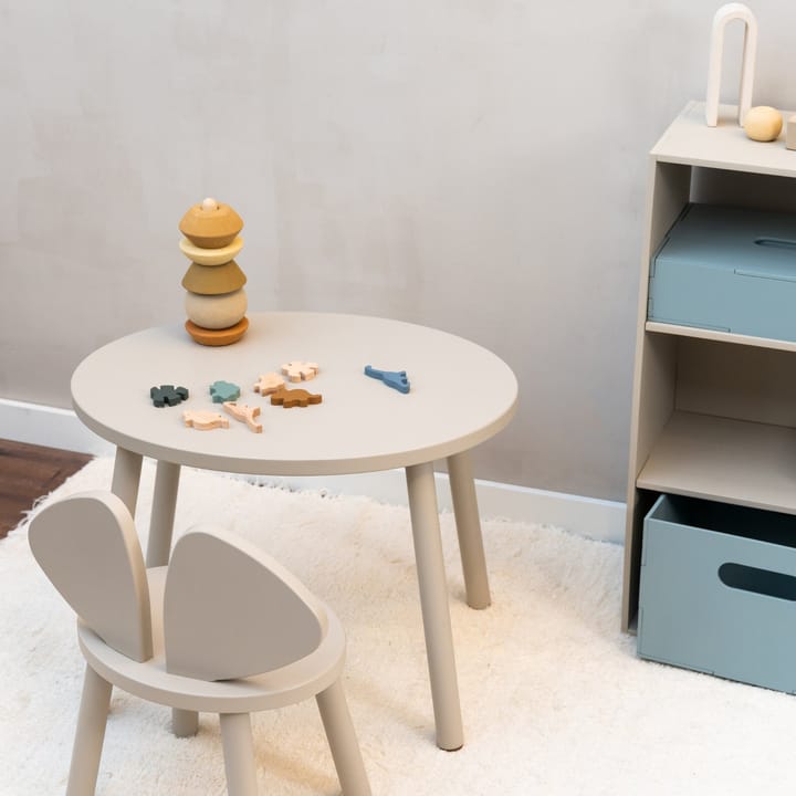 Mouse sæt børnestol + bord, Beige Nofred