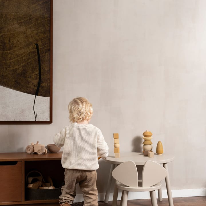 Mouse sæt børnestol + bord, Beige Nofred