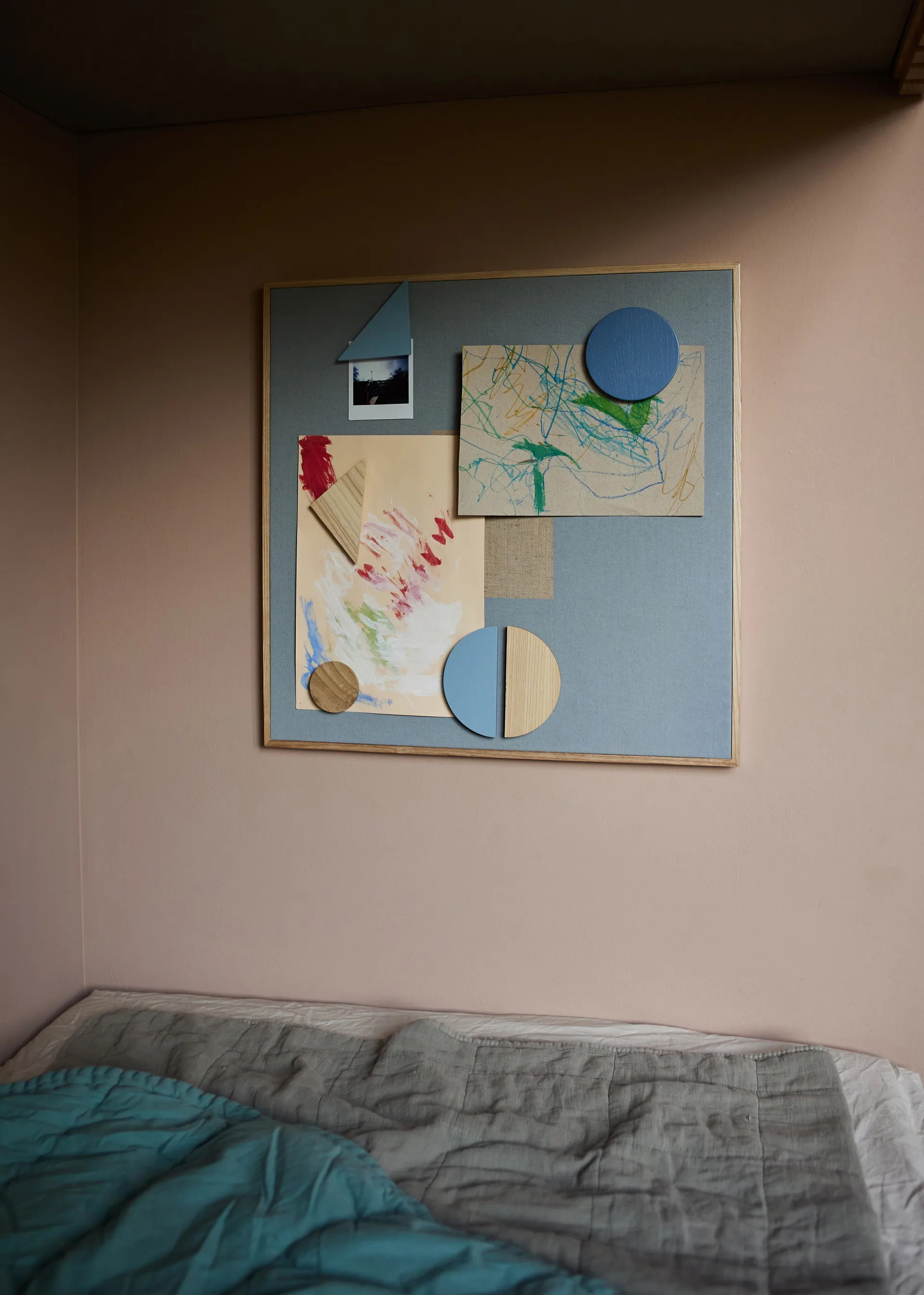 Noticeboard opslagstavle + 3 magneter, Blå Nofred